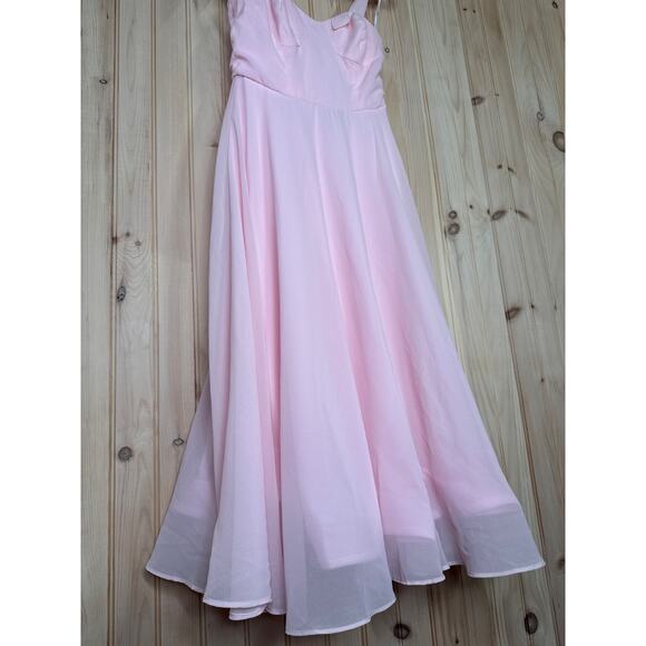NWT Lulus Sophisticated Charisma Light Pink Tie-Strap A-Line Midi Dress Size S - Picture 6 of 9